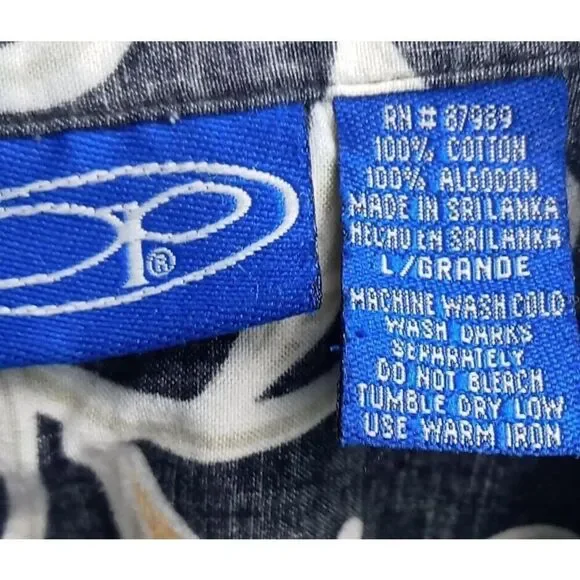 Ocean Pacific OP Hawaiian Pattern Shirt Men's Large Vintage Retro 90s  RN#87989 - Picture 14 of 14